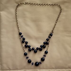 * 8 for $25 * Elegant Blue and Silver Necklace